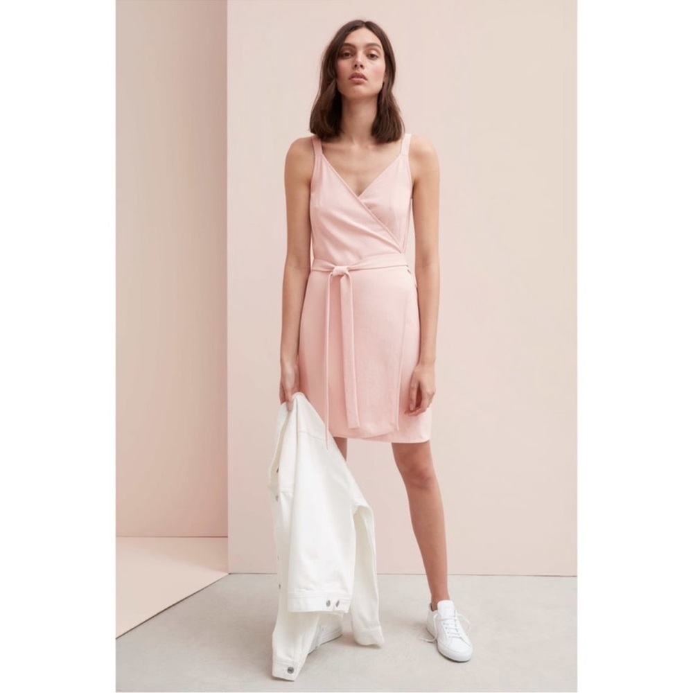 Everlane Pink Wrap Dress